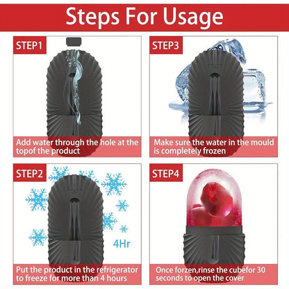 Ice Face Roller, Reusable Silicone Mold Face Massage Eye Facial Beauty Skin Care Tools Apply Ice for Shrink Pores Anti Wrinkle